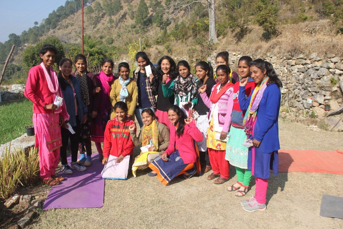 Proud students of IABT's career exploration workshop in partnership with the Happy Children's Library (Nainital, Uttarakhand)